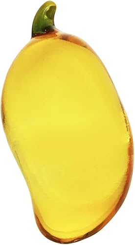 JOONOR Figura de mango de cristal pisapapeles de fruta de mango de cristal figuras coleccionables, arte Fengshui, decoración de mesa para el hogar,