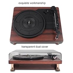 Tourne-Disque en Vinyle Haut-parleurs intégrés Bluetooth Stylet Rubis Durable Tourne-Disque phonographe Vintage à 3 Vitesses avec Couvercle Anti-poussière Trans - Les Beatles, Paul McCartney, John Lennon, RIngo Starr, George Harrison Tourne-Disque en Vinyle Haut-parleurs intégrés Bluetooth Stylet Rubis Durable Tourne-Disque phonographe Vintage à 3 Vitesses avec Couvercle Anti-poussière Trans – Image 2