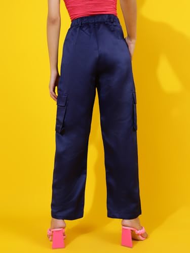 Image of KOTTY Women's High Rise Relaxed || Straight || Joggers Fit Cargo's for Pants || Trousers