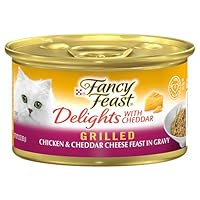 Fancy Feast Delights With Cheddar Adult Wet Cat Food Grilled Chicken & Cheddar Cheese Feast in Gravy 24x85g