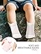 IYOU Baby Mädchen Socken weiß Baumwolle Crew Socken dünn Sommer Mesh Babysocken für Kleinkind Kleinkind Mädchen (4 Paare), 6-12 Monate