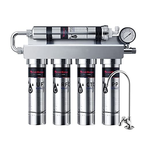 Filtración por ósmosis inversa Purificador de agua de gran flujo de ultrafiltración for cocina doméstica debajo del fregadero con grifo bebida directa de acero inoxidable Sistema de filtro de agua