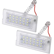 Car 6500K White LED License Plate Light Assembly 51137062293 3528SMD for BMW X5 2002-2006 ABS Clear Set of 2