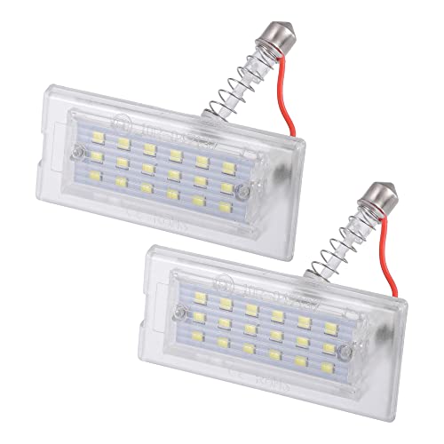 X AUTOHAUX Car White LED License Plate Light 51137062293 for BMW X5 1 Pair