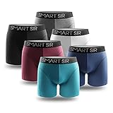 Hochwertiges & Natürliches - Die Herren Boxershorts bestehen aus 95% Qualitätsbaumwolle und 5% Elastizität ohne Knötchenbildung oder Verblassen der Farbe. Die natürliche Baumwolle macht diese Männerunterwäsche sehr bequem und atmungsaktiv und bleibt den ganzen Tag über trocken. Hochelastisches und strapazierfähiges Material, das nicht ausleihert – 90 Tage haltbarer als andere Männerunterwäsche.