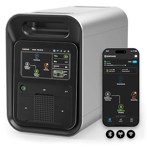 Enphase IQ PowerPack 1500 Portable Power Station, 1500 W LFP