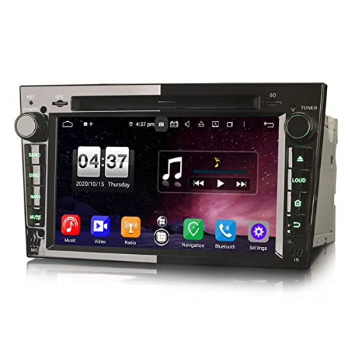 Erisin 7" Android 10.0 Autoradio mit Navi GPS für Opel Antara Astra Corsa C/D Meriva Signum Vivaro Zafira Combo ​WiFi CarPlay Android Auto Bluetooth DSP RDS OBD DVD DAB+ TPMS OBD2 USB 8-Kern 64GB ROM