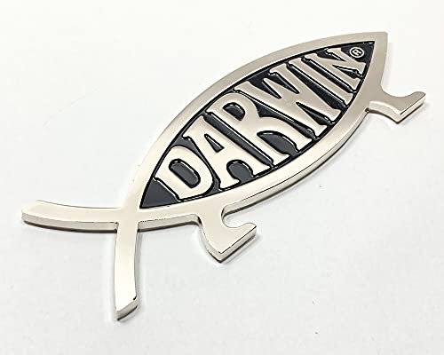Image of Metal Darwin Fish Car Emblem