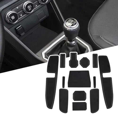 Tapis en caoutchouc antidérapants LFOTPP pour Dacia Sandero 3 console centrale et porte-gobelet