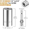 Spurtar Universal Socket Set(11-32mm 7-19mm) for Unscrew Any Bolt Multi-Function Universal Socket Tool with 3/8 1/2 Power Drill Adapters Birthday Gift for Dad, Husband, Man, Handyman, Father Gadgets