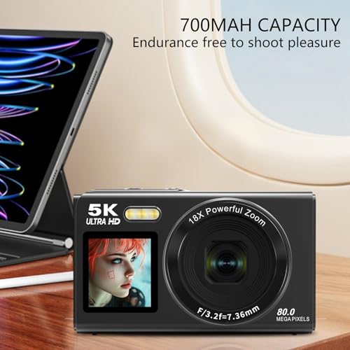 Caméra double écran 5K pour réussir vos vlogs et vidéos en direct