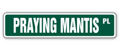 Praying Mantis Street Sign Childrens Name Room Sign | Indoor/Outdoor