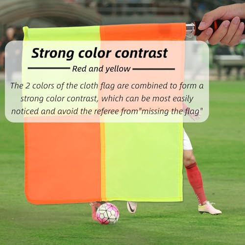 Image of 2PCS Soccer Ar Flag, Soccer Football Flags for Referees, Referee Linesman Flags with Storage Bag for Sports Match, Soccer, Football, Hockey Training, Soccer Accessories Linesman Flags