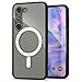 ENCASED Magnetic Case with Wireless Charger Included - Designed for Samsung Galaxy S23 - Compatible with MagSafe Accessories (Clear/Black)