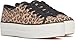 Keds Women's Triple Up Fashion Sneaker, Tan/Black Leopard Suede, 9