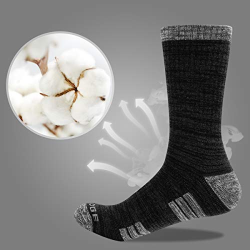 Mens Cotton Athletic Cushioned Crew Socks Moisture Wicking Mens Socks For Men, Breathable Anti-Odor Work Sock, 5 Pairs2