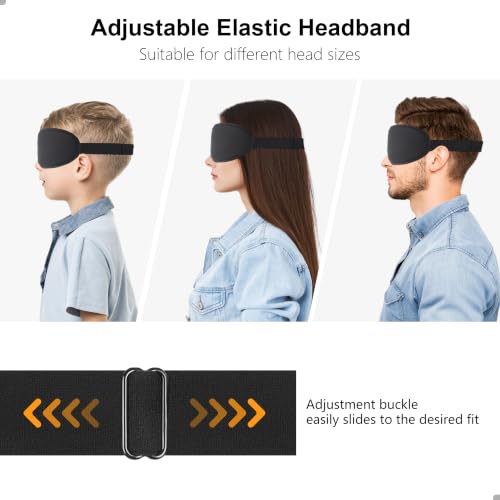 Miniatura 8 de Gritin 100 Anti-Luz Antifaz Para Dormir, Máscara Dormir Para Mujer Y Hombre, Sin Presión Ocular Para Durmientes De Lado - Con Correa Ajustable Y Tapones, Ultrasuave Y Cómodo Para Dormir, Viajar