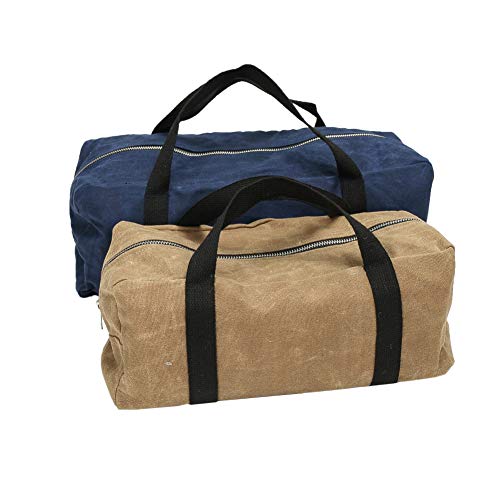 2 paquetes de bolsa de herramientas de lona encerada, bolsa organizadora de herramientas, multiusos, para electricista, HVAC, fontanero, carpintero o mecánico CYGJB44