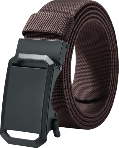 Image of LionVII Ratchet Elastic Stretch Belts, Belt for Men with Automatic Buckle for Men, Adjustable Trim to Fit 27-49 inch Waist