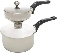 LYOR - Cuscuzeira Individual de Aço Inox 25cm x 12cm x 17,5cm