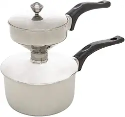 LYOR - Cuscuzeira Individual de Aço Inox 25cm x 12cm x 17,5cm