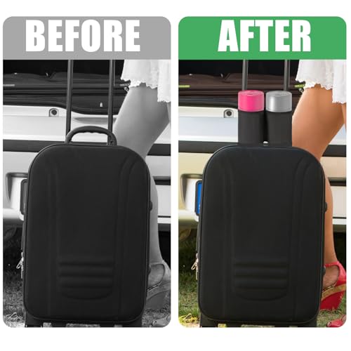 Image of Luggage Cup Holder Suitcases Cup Holder Luggage Drink Caddy Suitcase Beverage Cups Holders Travel Essentials for Flight Attendants Business Travelers, Black