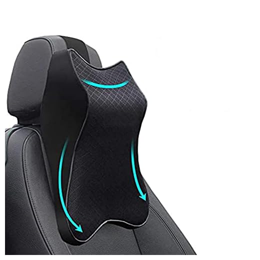 Car Seat Headrest Neck Rest Cushion, Car Seat Neck Pillow 100% Pure Memory Foam Neck Pillow with Breathable Removable Cover, Comfortable Ergonomic & Neck Pain Relief（14.17x11.8x3.9 in） (1 Pack, Black)