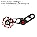 Single Speed Chain, Alloy Folding Tensioner Aluminum Stabilizer for Black (Red)