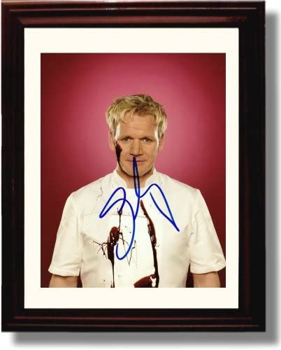 Hells Kitchen Autograph Promo Print - Gordon Ramsay Blood - Framed 8x10