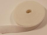 Organic Cotton Plus Merino Wool Felt 1/2 Inch Ribbon - White - 2 Yards