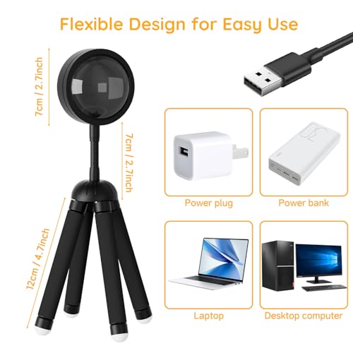 Neroupe Sunset Lamp Projector with App Control & 360° Rotating Head — view 7