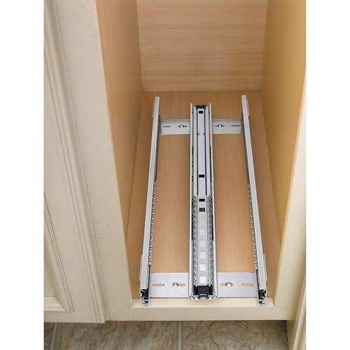 Rev-A-Shelf 8" Pullout Kitchen Cabinet Storage Organizer Slide Out Pantry Spice Rack with Adjustable Shelves for 8.5" W Cabinet Opening, 448-BC-8C