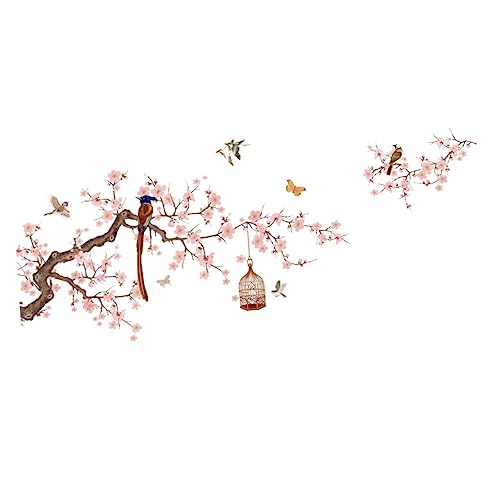 Uonlytech 1 Hoja Pegatinas De Flores y Pájaros Para Nevera Pegatinas De Pared De Vivero Vidrios Polarizados Pegatinas De Coche Álbum De Recortes Pegatinas De Polivinilo