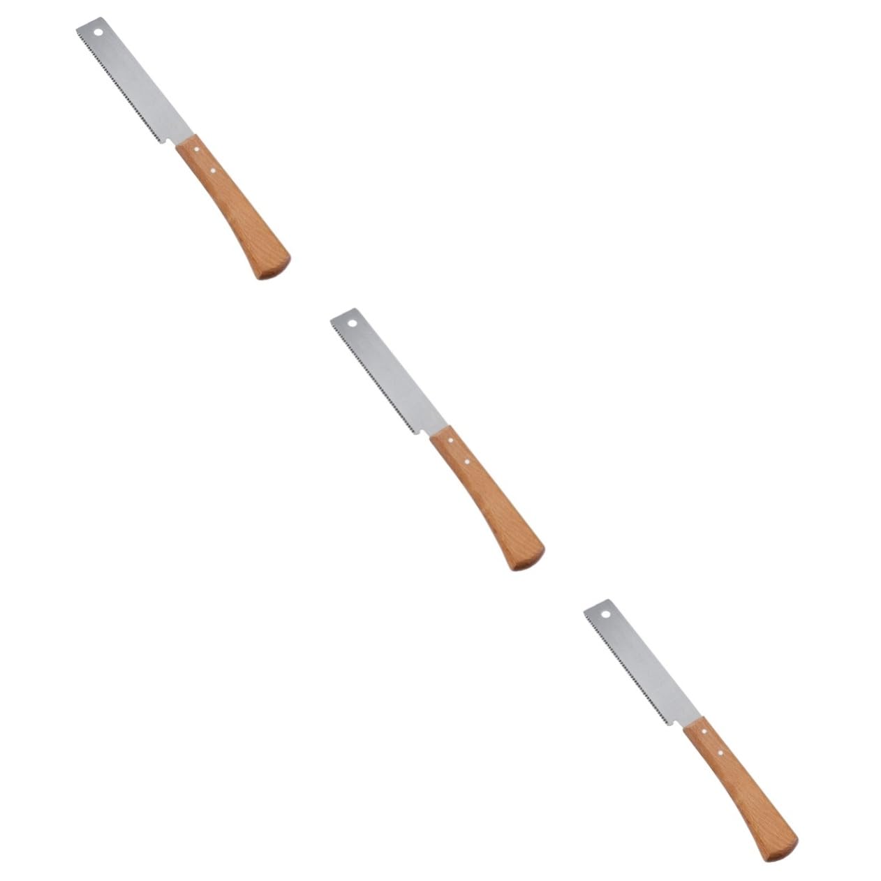 STOBOK 3 feine Zahnsägen einfache Schnittsägen Holzbearbeitung Präzision kleine Griffsägen handkreissäge Holzsägen Sägen mit Holzstiel Silver