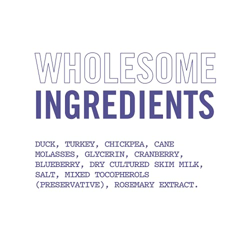 Three Dog Bakery From Our Kitchens Grain Free Meaty Filet Strips, Duck With Cranberries Flavor, Premium Treats For Dogs, 12 Ounce Resealable Pack, Brown #TOP3