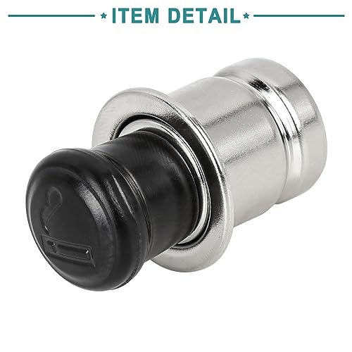 ACROPIX Assembly Car Cigarette Lighter Element Fit for Toyota Camry Black Silver Tone