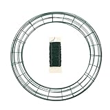Anneau de couronne en métal : superbe cadre de couronne en fil de fer pour décoration , à suspendre où vous le souhaitez pour décorer votre maison. cadre de couronne rond