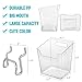 G.CORE Large Pegboard Cups Peg Board Storage Bin 6 Pack with Hooks, Square Box Shape Pegboard Cup Holder Accessories for Garage Workbench/Craft Room/Office/Playroom/Home Kitchen Organization (Clear)