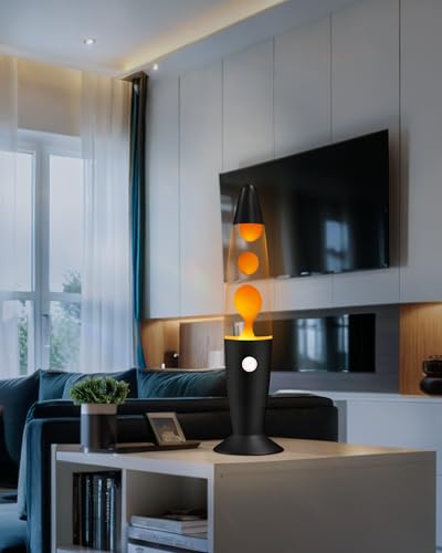 QQP Magma Lamp for Office Bedroom,Liquid Motion Mood Lamps for Adults Kids,Relaxing Orange Magma Night Light Nightlight Room Decor,25W Bulb