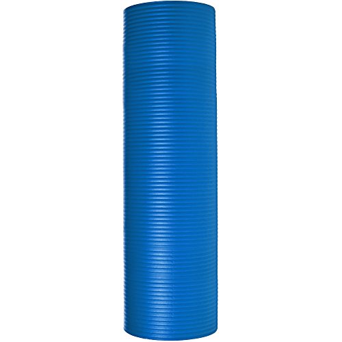 Image of amazon basics foam Bundle- 13Mm Extra Thick Yoga And Exercise Mat With Carrying Strap, Black And 13Mm Extra Thick Yoga And Exercise Mat With Carrying Strap, Blue