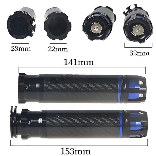 Puños de moto CNC de 22mm en aluminio plateado con terminales contrapesos elegantes 4