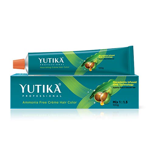 Image of YUTHIKA Professional Creme Hair Colour Light Ash Brown (Shade 5.17) 100g | Permanent Hair Colour & Dye | 100% Grey Coverage | Silky, Shiny & Long Lasting | For Women & Men | All Hair Types