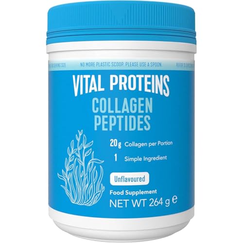 Vital Proteins Collagen Peptides, integratore collagene idrolizzato in polvere, inodore e insapore, per pelle, capelli e unghie, 20g di peptidi di collagene bovino per porzione, 264g