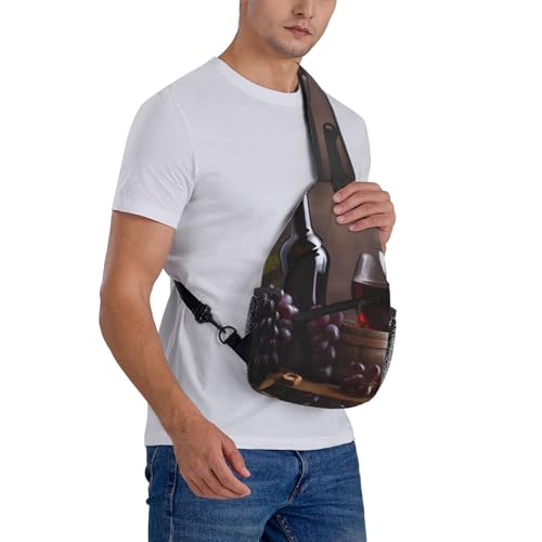 Sling Backpack Crossbody Sling Bag Black 7.5"x3.5"x15.3" miniatura 7
