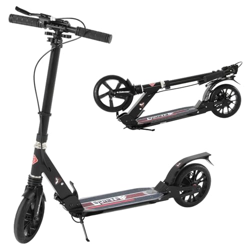 ISE Monopattino per Adulti e Bambini, Monopattino a Spinta Pieghevole Regolabile Scooter per Ragazzo Ragazza