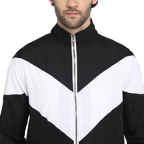 Image of YUUKI MEN MENS NSP CHEV TS 3 Track Suit, BLACK /WHITE, L