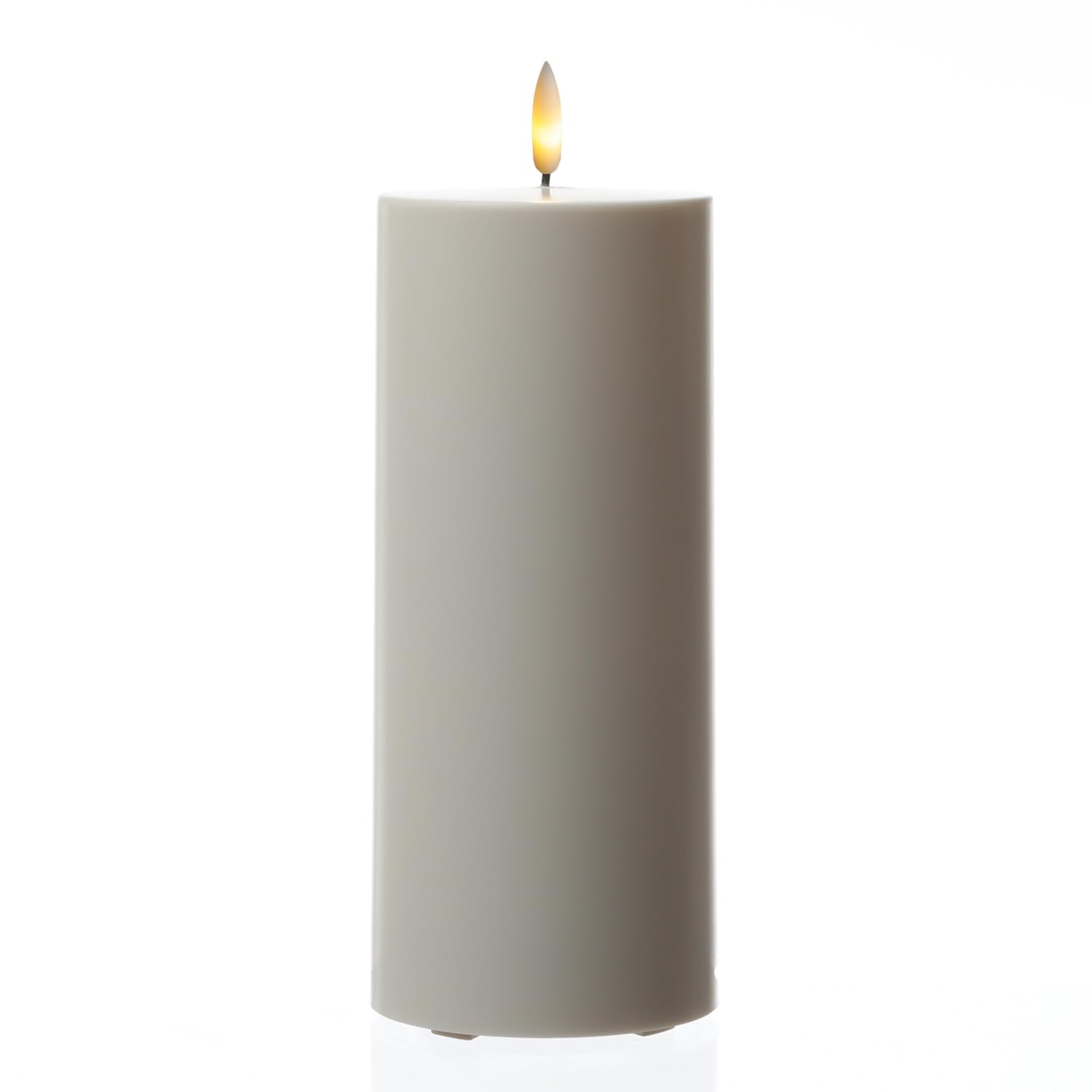 MARELIDA LED Kerze Outdoor Piffany UYUNI Lighting mit flackernder Flamme Stumpenkerze aus Kunststoff für Innen/Außen Timerfunktion dimmbar weiß (Höhe: 20cm)