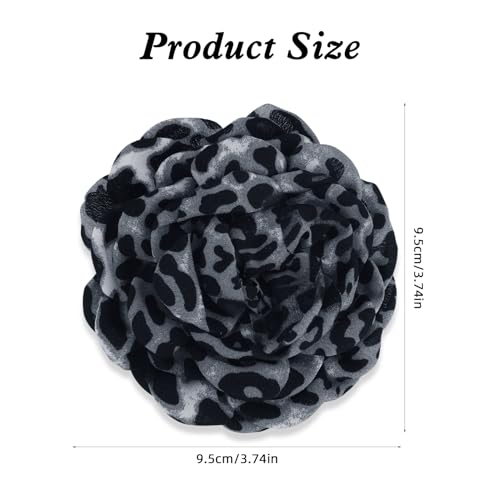 Image of PLwelth Large Flower Brooch Pins Floral Hair Clips for Women Lapel Pins for Dress Clothes Suits Wedding Party Jewelry Gifts