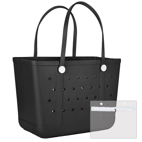 Juyeesm X Large Beach Bag Oversized Rubber Beach Bag Washable Open Tote Bag Durable Tote Travel Bags for Outdoor Sport