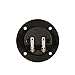 Goldwood Sound Speaker Box Terminal Cups 2 Round Power Speaker Terminal Plates Black (RGT-5050-2)